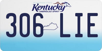 KY license plate 306LIE
