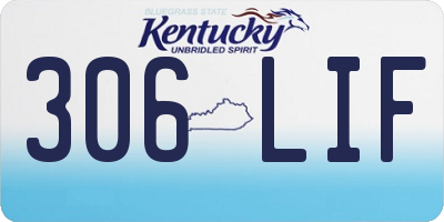 KY license plate 306LIF