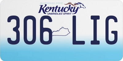 KY license plate 306LIG