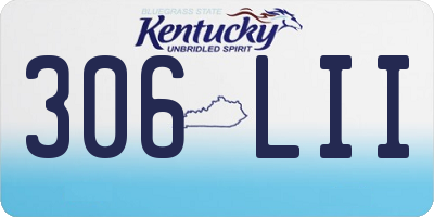 KY license plate 306LII
