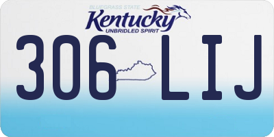 KY license plate 306LIJ