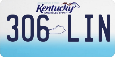 KY license plate 306LIN