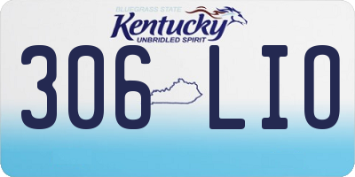 KY license plate 306LIO