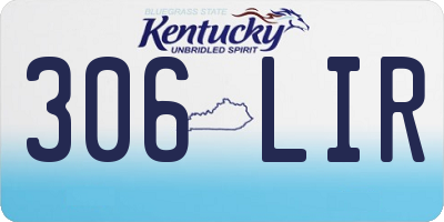 KY license plate 306LIR