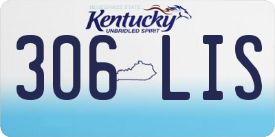 KY license plate 306LIS
