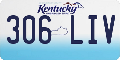 KY license plate 306LIV