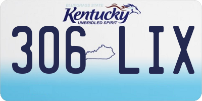 KY license plate 306LIX