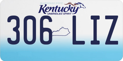 KY license plate 306LIZ