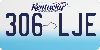 KY license plate 306LJE
