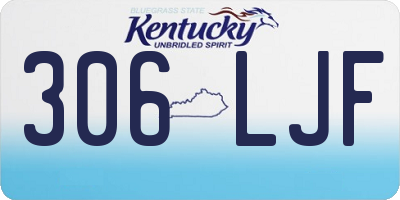 KY license plate 306LJF