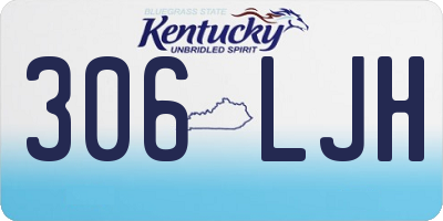 KY license plate 306LJH