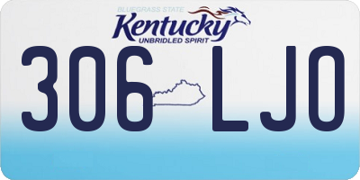 KY license plate 306LJO