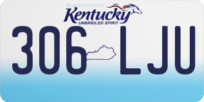 KY license plate 306LJU