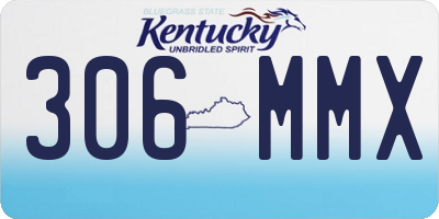 KY license plate 306MMX