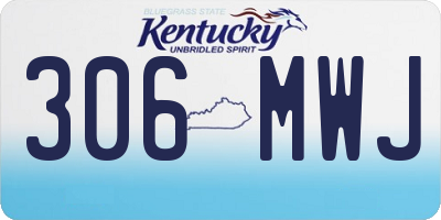 KY license plate 306MWJ