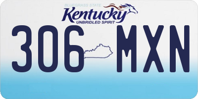 KY license plate 306MXN