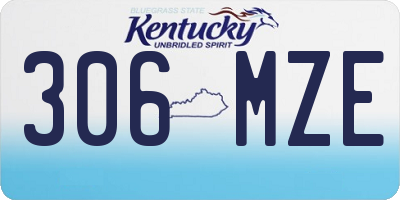 KY license plate 306MZE