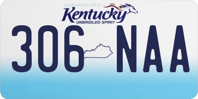 KY license plate 306NAA