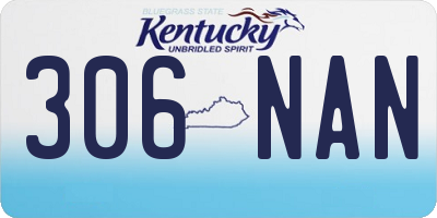 KY license plate 306NAN