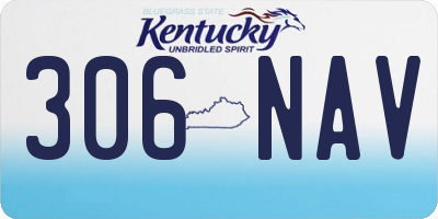KY license plate 306NAV