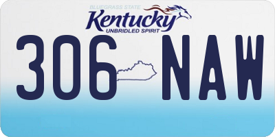 KY license plate 306NAW