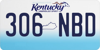 KY license plate 306NBD