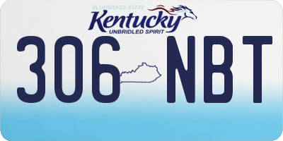 KY license plate 306NBT