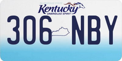 KY license plate 306NBY