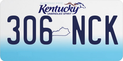 KY license plate 306NCK