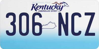 KY license plate 306NCZ
