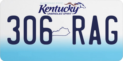 KY license plate 306RAG