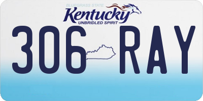 KY license plate 306RAY