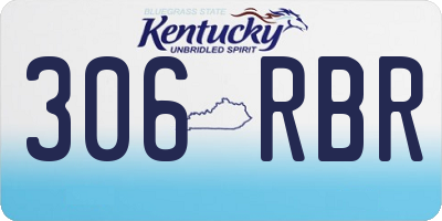 KY license plate 306RBR