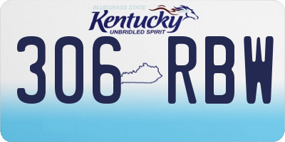 KY license plate 306RBW