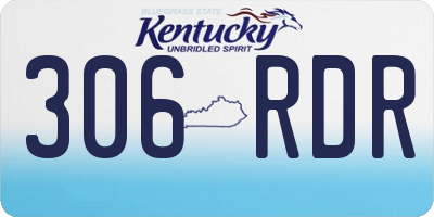 KY license plate 306RDR