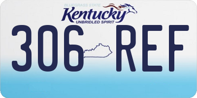 KY license plate 306REF