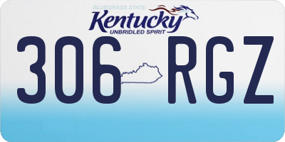 KY license plate 306RGZ