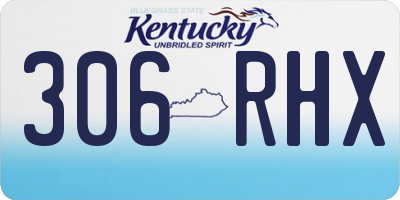 KY license plate 306RHX