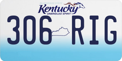 KY license plate 306RIG