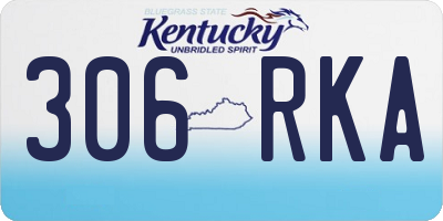 KY license plate 306RKA