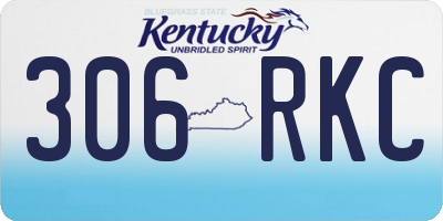 KY license plate 306RKC