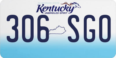 KY license plate 306SGO