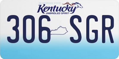 KY license plate 306SGR
