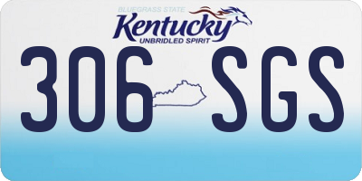 KY license plate 306SGS