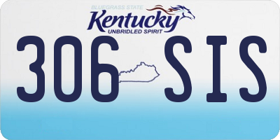 KY license plate 306SIS