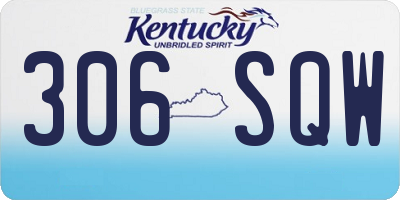 KY license plate 306SQW