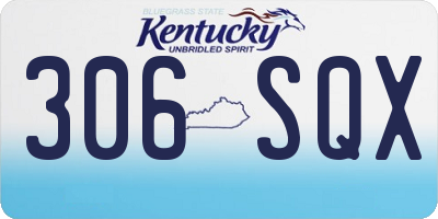 KY license plate 306SQX