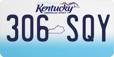 KY license plate 306SQY