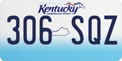 KY license plate 306SQZ