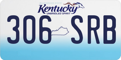 KY license plate 306SRB